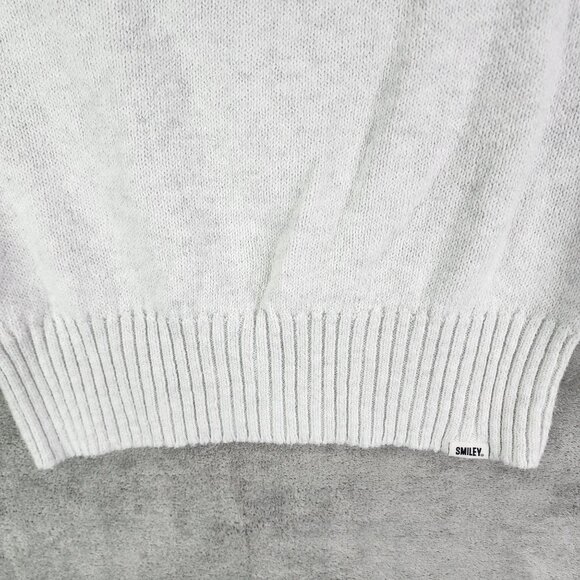 Womens White Red American Eagle Knit Sweater Retro Mock Neck Long Sleeve Size M - Picture 3 of 12